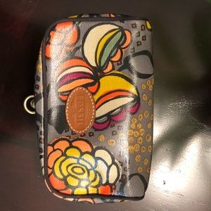 Floral Genuine Leather Fossil Clutch Wallet